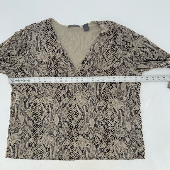 Liz Claiborne Plus Size Snakeskin Print V-Neck Pullover Blouse Sz 3x Boho Preppy - Picture 9 of 9